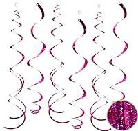 Algopix Similar Product 18 - 30 pcs Hot Pink Hanging Swirls