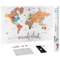 Algopix Similar Product 7 - Scratch Off Map of The World  Deluxe