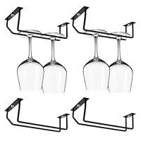 Algopix Similar Product 10 - 4 Pcs 7 Inch Black Wine Glass Rack