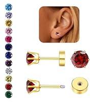 Algopix Similar Product 11 - Hypoallergenic Birthstone Stud Earrings