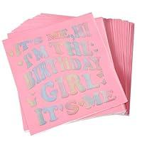 Algopix Similar Product 3 - 54pcs Birthday Napkins Pink Girls