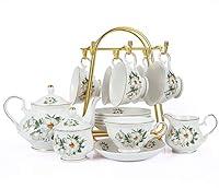 Algopix Similar Product 16 - CHENPHMC Porcelain Tea Set Tea Cup Set