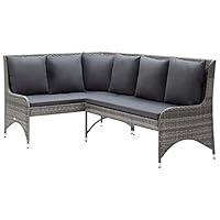 Algopix Similar Product 15 - MINERWALL Patio Corner Sofas 2 pcs Poly