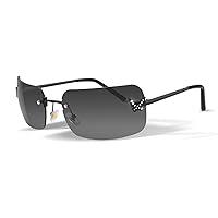 Algopix Similar Product 17 - Rectangle Y2k Sunglasses for