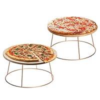 Algopix Similar Product 1 - MyGift Rose Gold Wire Metal Pizza Tray
