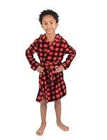 Algopix Similar Product 1 - Leveret Kids Fleece Sleep Robe Plaid
