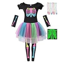 Algopix Similar Product 2 - AGCOAH Girls Skeleton Costume Punk