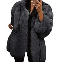 Algopix Similar Product 10 - Dermanony Womens Winter Faux Fur Coat
