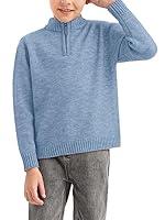 Algopix Similar Product 2 - GAMISOTE Boys Sweater Quarter Zip Up