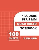 Algopix Similar Product 15 - Graph Paper Notebook 1 Square per 5 MM