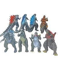 Algopix Similar Product 7 - Henhool Set of 8 Godzill Toys Movable