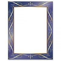 Algopix Similar Product 8 - Navy Spirals Letter Papers25 Sheets of