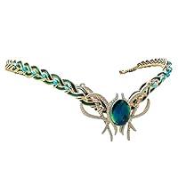 Algopix Similar Product 7 - Green Oracle Gem Elven Circlet Tiara