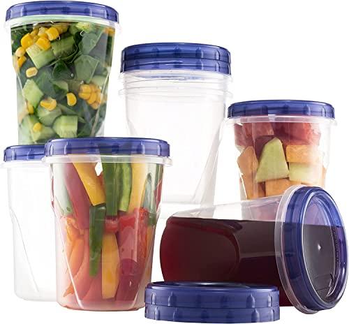 15 Pack- Meal Prep Containers 32oz, Plastic Food Prep Containers with Lids,  Leakproof To Go Containers with Lids Reusable Food Containers, BPA-Free,  Microwave/Dishwasher/Freezer Safe