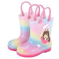 Algopix Similar Product 6 - Kids Rain Boots For Girls Toddler Shoes