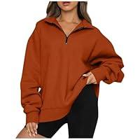 Algopix Similar Product 5 - Quarter Zip Sweatshirt Women Y2k Casual