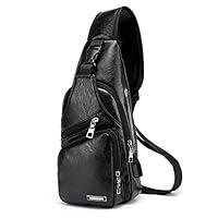 Algopix Similar Product 7 - CRITIVESHOP Mens Leather Sling Bag