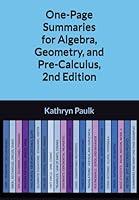 Algopix Similar Product 12 - OnePage Summaries for Algebra