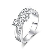 Algopix Similar Product 17 - YAZILIND Platinum Plated Rings White