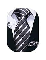 Algopix Similar Product 18 - BarryWang Stripe Men Ties Set Classic