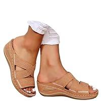Algopix Similar Product 13 - KAPRIOY Wedge Sandals for Women Yoga