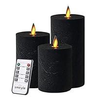 Algopix Similar Product 10 - smtyle Black Flameless Candles Home