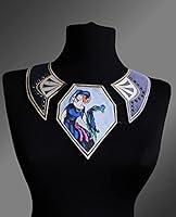 Algopix Similar Product 17 - Art deco necklace with lady and parrot
