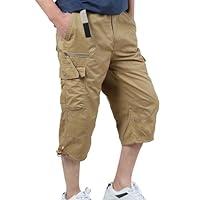 Algopix Similar Product 6 - Mens Long Cargo Capri Shorts