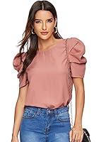 Algopix Similar Product 7 - Floerns Womens Round Neck Short Puff