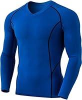 Algopix Similar Product 6 - TSLA Mens Thermal VNeck Long Sleeve