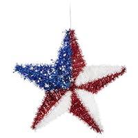 Algopix Similar Product 10 - Patriotic Tinsel Star Wall Decor 18