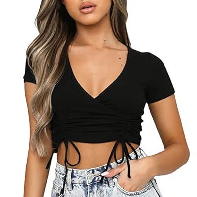 Sexy Women Lace Padded Bra Crop Tops Summer Strappy Bustier Bralette Corset  Vest Funny