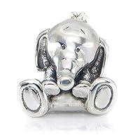 Algopix Similar Product 12 - Baby Elephant Sterling Silver Charm