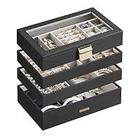 Algopix Similar Product 5 - SONGMICS Stackable Jewelry Trays