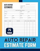 Algopix Similar Product 15 - Auto Repair Estimate Form Book Easy