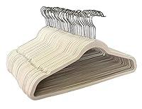Algopix Similar Product 16 - Jeronic 50 Pack Beige Velvet Hangers