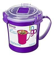 Algopix Similar Product 9 - Sistema Microwave Plastic Soup Mug 28