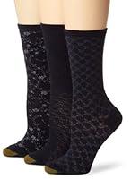 Algopix Similar Product 14 - Gold Toe Womens 3Pack Floral Diamonds