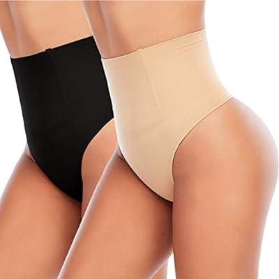 Thong Shapewear For Women Tummy Control High Waisted Thongs Slimming Body  Shaper Panty 