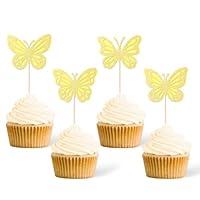 Algopix Similar Product 2 - Gexolenu 24 Pcs Butterfly Cupcake