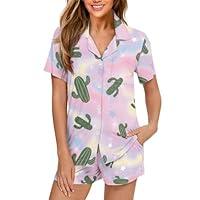 Algopix Similar Product 9 - Suhoaziia Colorful Cactus Pajamas