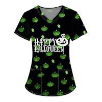 Algopix Similar Product 14 - Peanuts Halloween Scrub Top Orders