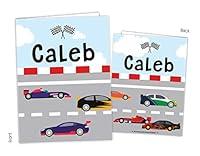 Algopix Similar Product 18 - Race Car 2 Pocket Folder Gift Name Back