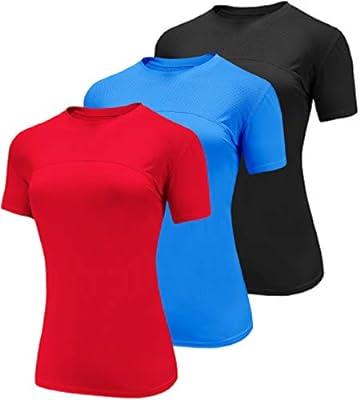 icyzone Open Back Workout Top Shirts - Yoga t-Shirts Activewear