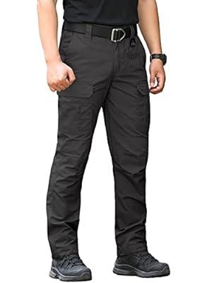 Men's Tactical Pants Combat Cargo Military Multi Pockets Ripstop Casual  Trousers 