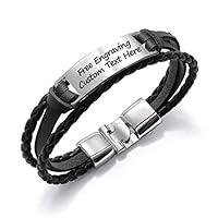 Algopix Similar Product 9 - GAGAFEEL Leather Cuff Bracelet Braided
