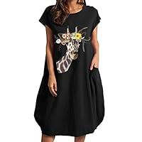 Algopix Similar Product 14 - Summer Casual Dress for Women Round