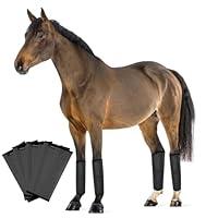 Algopix Similar Product 3 - FOXLVDA Horse Fly Boots Adjustable Fly