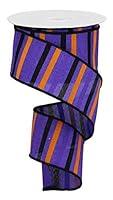 Algopix Similar Product 8 - Horizontal Stripe Wired Edge Ribbon 