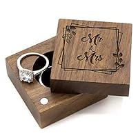 Algopix Similar Product 6 - MUUJEE Mr and Mrs Ring Box  Engraved